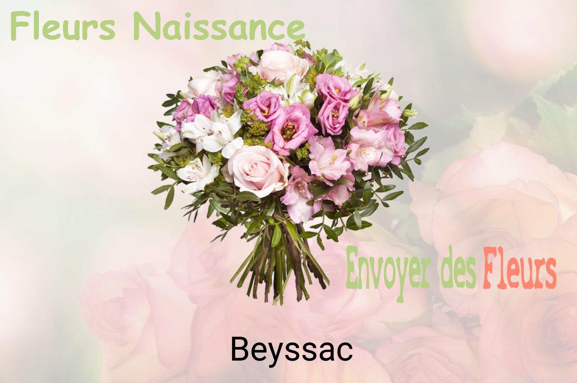 Bouquet de fleurs de naissance livré à Beyssac