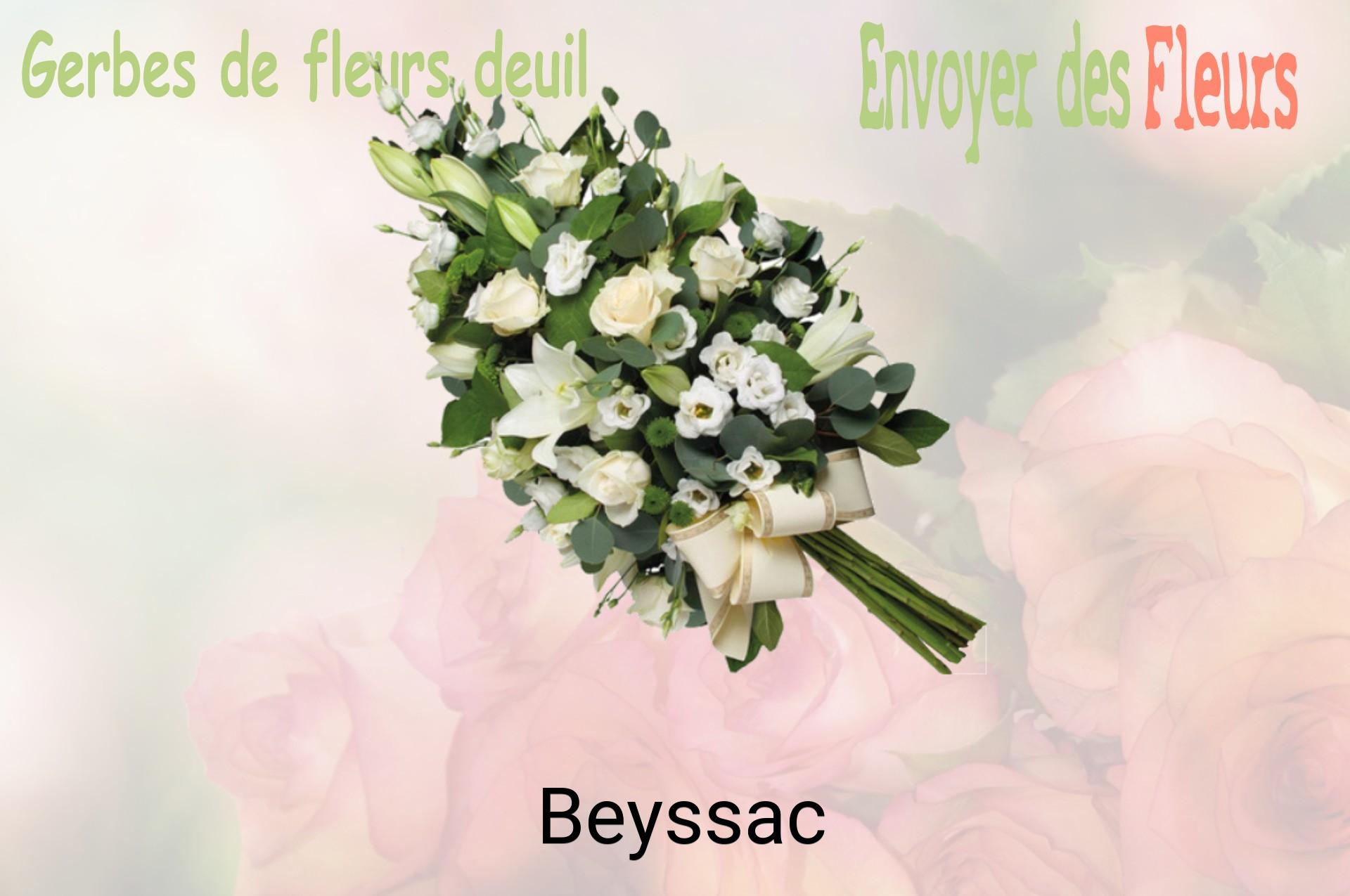 Gerbe de fleurs de deuil livrée à Beyssac